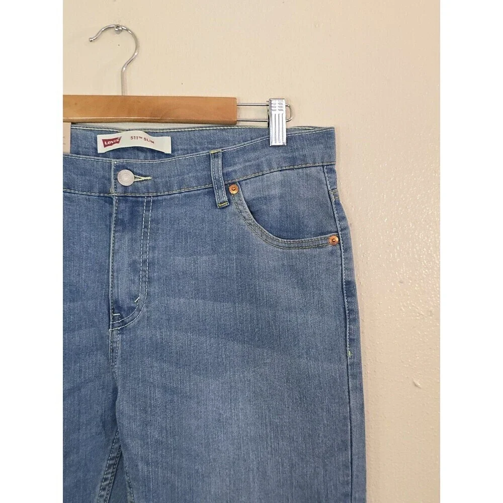 Levis 511 Slim Fit Jeans Mens 30x30 Light Wash Stretch Denim NWT